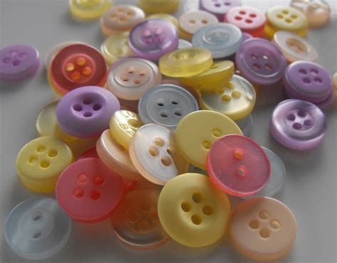 Pastel Buttons 50 Small Assorted Round Sewing Crafting Bulk Etsy