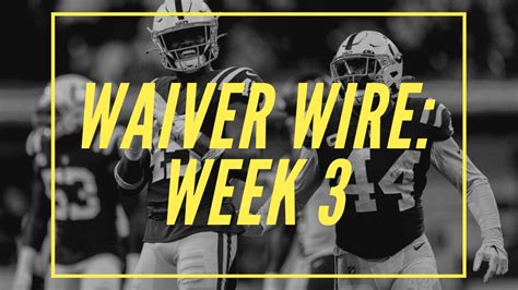 Idp Waiver Wire Week 3 By Jeff Pomazal The Idp Show