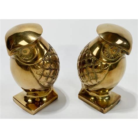 Vintage Brass Owl Bookends A Pair Chairish