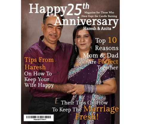 Personalized Happy Anniversary Magazine Cover
