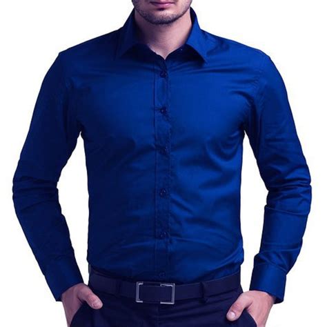 Linen Blue Full Sleeve Shirt Formal Wear At ₹ 300 In Noida Id