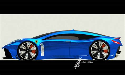 Download 4k Ferrari Blue F80 Concept Wallpaper