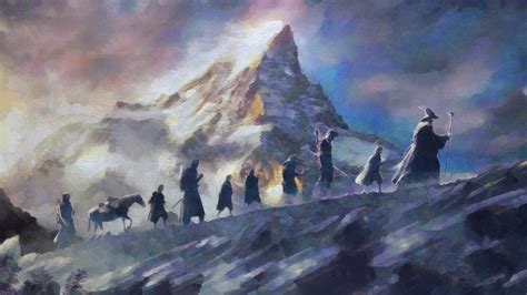 Lord Of The Rings Fellowship Of The Ring Canvas Print Lotr Art Lotr