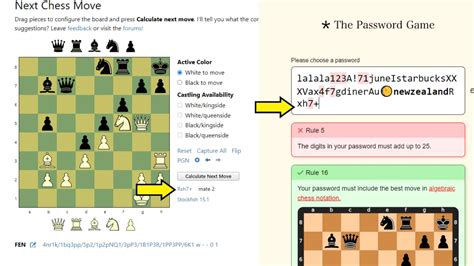 The Password Game Rule 16 – Best Move in Algebraic Chess Notation ...