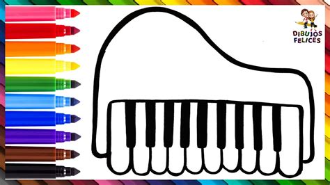 Dibuja Y Colorea Un Piano Arcoiris 🎹🌈 Dibujos Para Niños Youtube