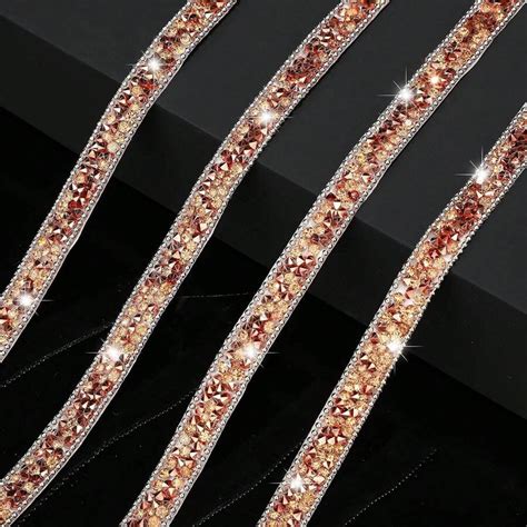 Yards Resin Rhinestone Ribbon Crystal Self Adhesive Tape Bling