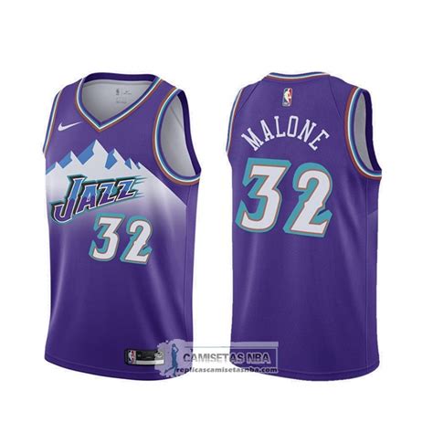 Camisetas NBA Utah Jazz Karl Malone Classic Edition 2019 20 Violeta