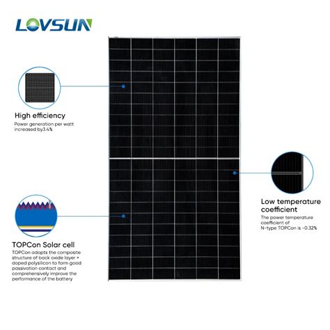 Tier 1 N Type Topcon Lovsun Solar Panel 565w 570w 575w 580w 585w Mono