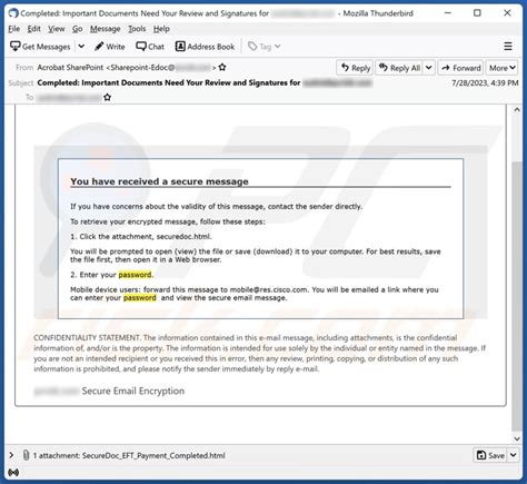 You Have Received A Secure Message Email Scam Removal And Recovery