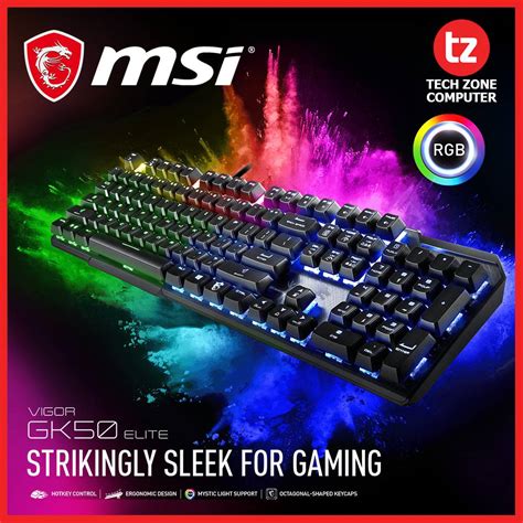 Msi Vigor Gk Elite Mechanical Keyboard Kailh Blue Switch