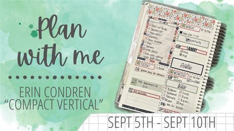 Plan With Me A Compact Vertical Ft Plannerkate Stickers Youtube