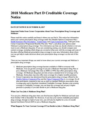 Fillable Online 2018 Medicare Part D Creditable Coverage Fax Email