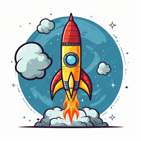 Premium AI Image | cartoon logo rocket