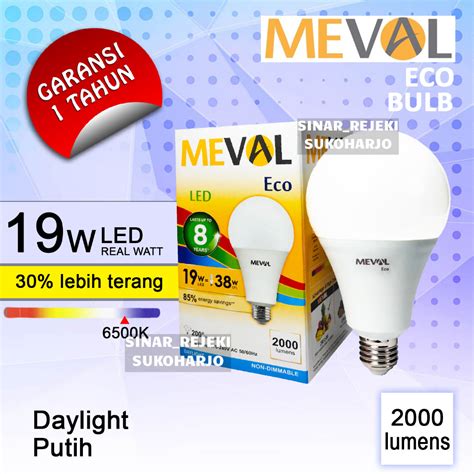 Jual Meval Lampu Led Eco 19watt Putih 19 Watt Shopee Indonesia