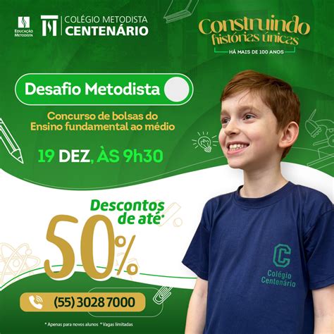 Inscrições abertas para o Desafio Metodista 2024 Colégio Metodista