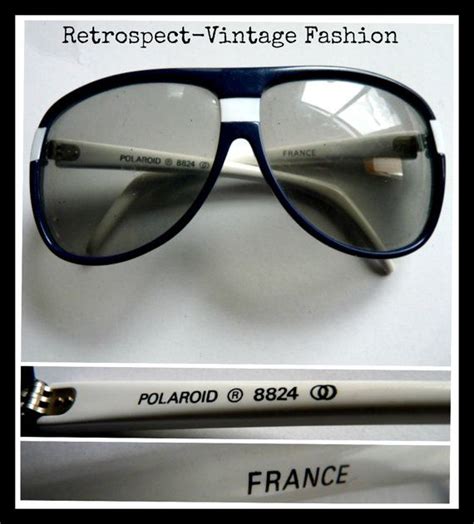 80 S Vintage Polaroid Frames Sunglasses Polaroid 8824 Etsy Retro Sunglasses Mirrored