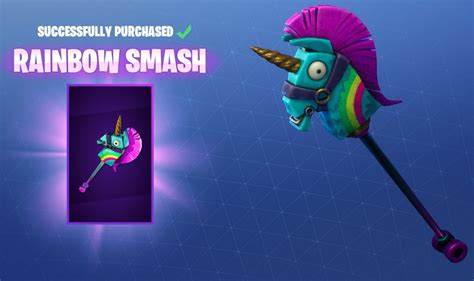 Fortnite: Rainbow Smash pickaxe now available to complete the Sunshine ...