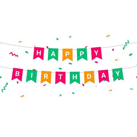 Premium Vector Happy Birthday Hanging Text Illustration