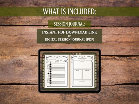 Dnd Digital Session Journal Form Fillable Pdf Instant Download Etsy