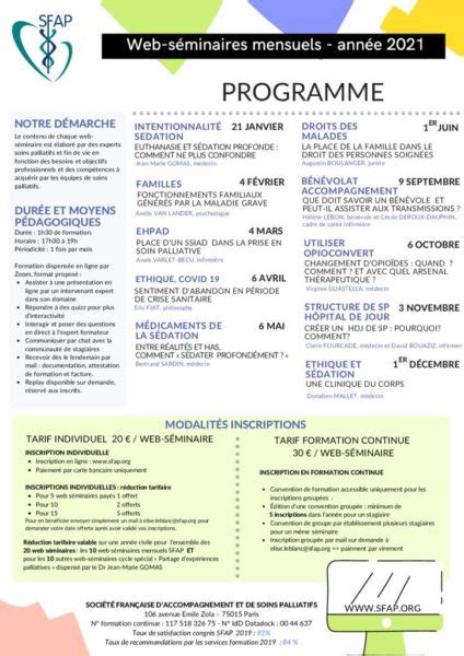 Web Séminaire Sfap Programme Année 2021 Def 002 Onconormandie