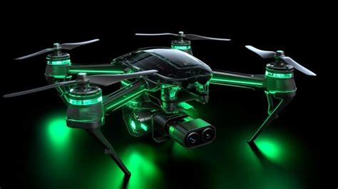 Premium Photo A Green Drone With The Number 1 On It