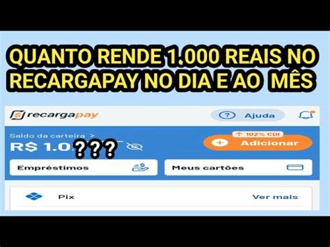 Recargapay Vale A Pena Coloquei Reais Para Render No Cdb Do