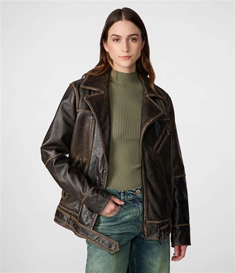 Stella Oversized Moto Jacket | Wilsons Leather