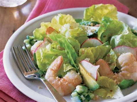 Poached Shrimp Butter Lettuce Salad Lemon Orange Vinaigrette Recipe