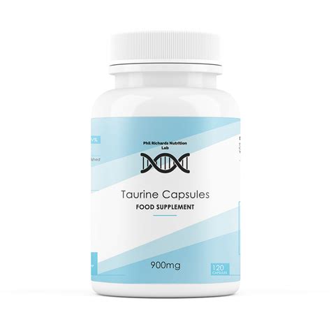Taurine (900mg x 120 Capsules) - Phil Richards Nutrition Lab