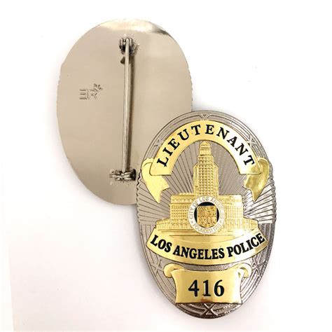 Columbos Lieutenant Lapd 416 Police Badge Replica Movie Props