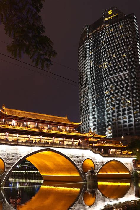 Qe A Anshun Bridge Jin River Chengdu Sichuan China