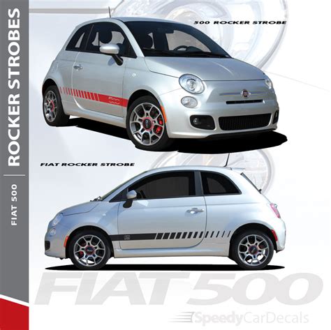 500 STROBE ROCKER Fiat 500 Abarth Side Stripes 3M 2012-2019 Premium ...