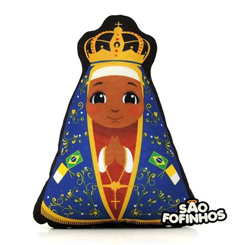 Almofada Boneco Naninha Nossa Senhora Aparecida Mod 02 São Fofinhos