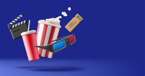 Elementos dinámicos 3d para publicidad de cine en línea gafas 3d de