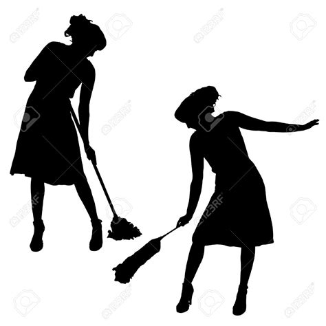 Clipart Cleaning Lady Black Cleaning Lady Clipart