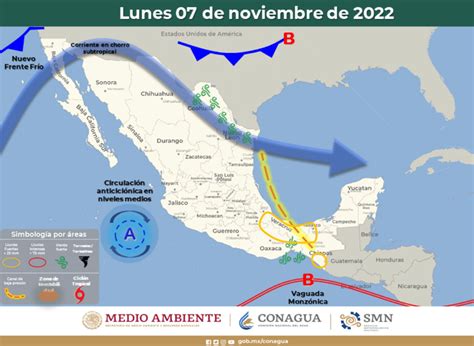 ¡clima Inestable Para México Así El Pronóstico Con Un Frente Frío Con