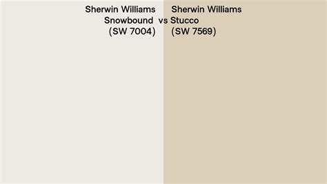 Sherwin Williams Snowbound Vs Stucco Side By Side Comparison