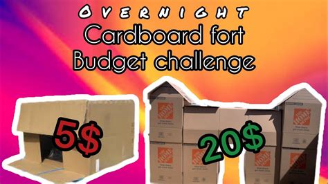 Overnight Budget Cardboard Box Fort Challenge Youtube