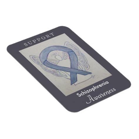 Schizophrenia Awareness Ribbon Angel Custom Magnet Zazzle