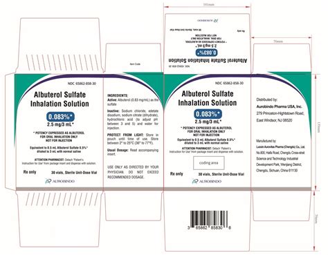 Albuterol Inhalation Solution Package Insert