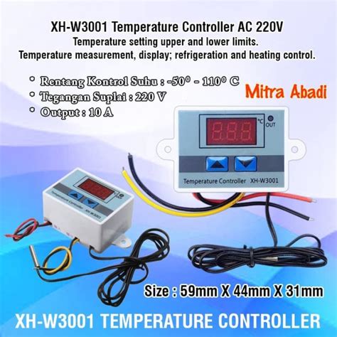 Jual XH W3001 Digital Temperature Controller AC 220V Shopee Indonesia