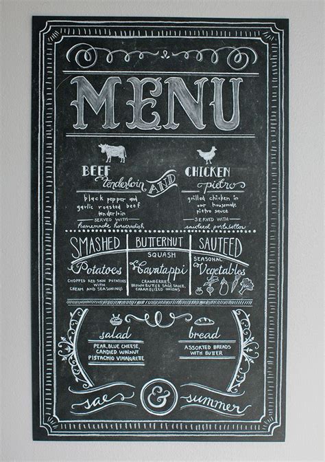 Pin By Shel Belle On G Menu Design Chalk Menu Chalkboard Menu