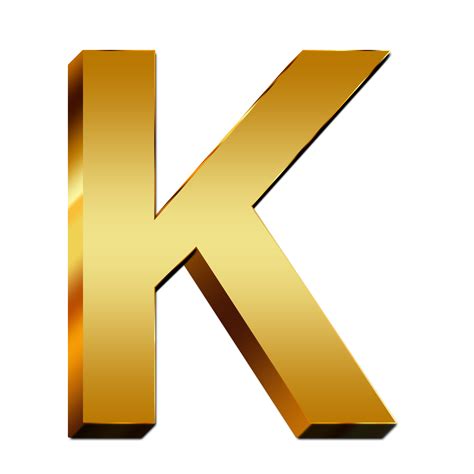 Golden K Letter Abc Education Free Image Download