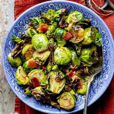 Maple Bacon Roasted Brussels Sprouts Healthy Seasonal Recipes