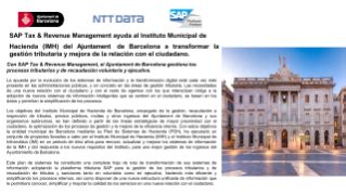 Sap Tax Revenue Management Ayuda Al Instituto Municipal De Hacienda