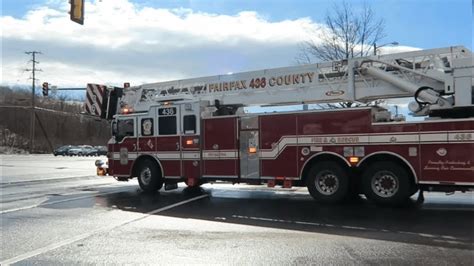 Medic And Tower 436 Responding Fairfax County Fire And Rescue YouTube