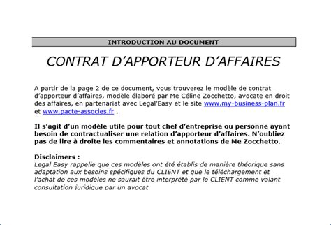 Contrat D Apporteur D Affaires