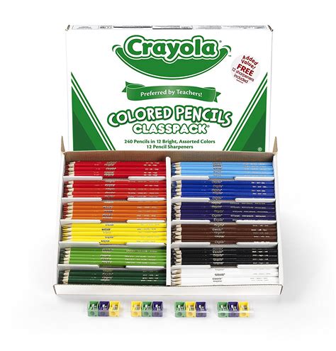 Amazon Crayola Colored Pencils 24 Packs Of 12 Count Colored Pencils