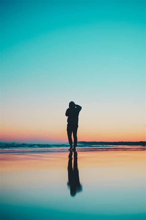 Free Images Beach Sea Water Sand Ocean Horizon Silhouette Sky