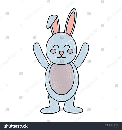 cute standing  bunny hands stock vector royalty